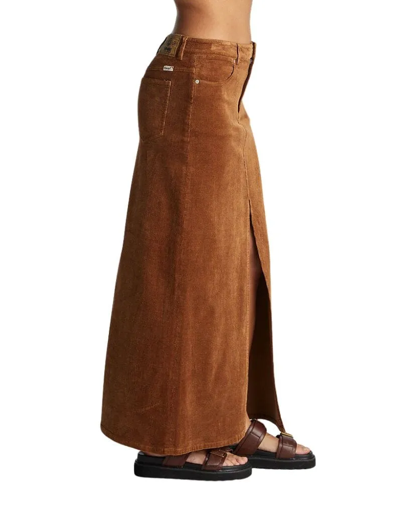 Repair Maxi Skirt - Caramel Cord