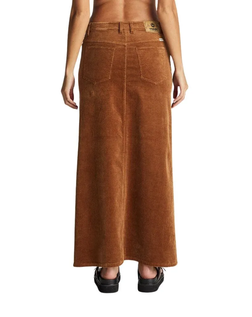 Repair Maxi Skirt - Caramel Cord