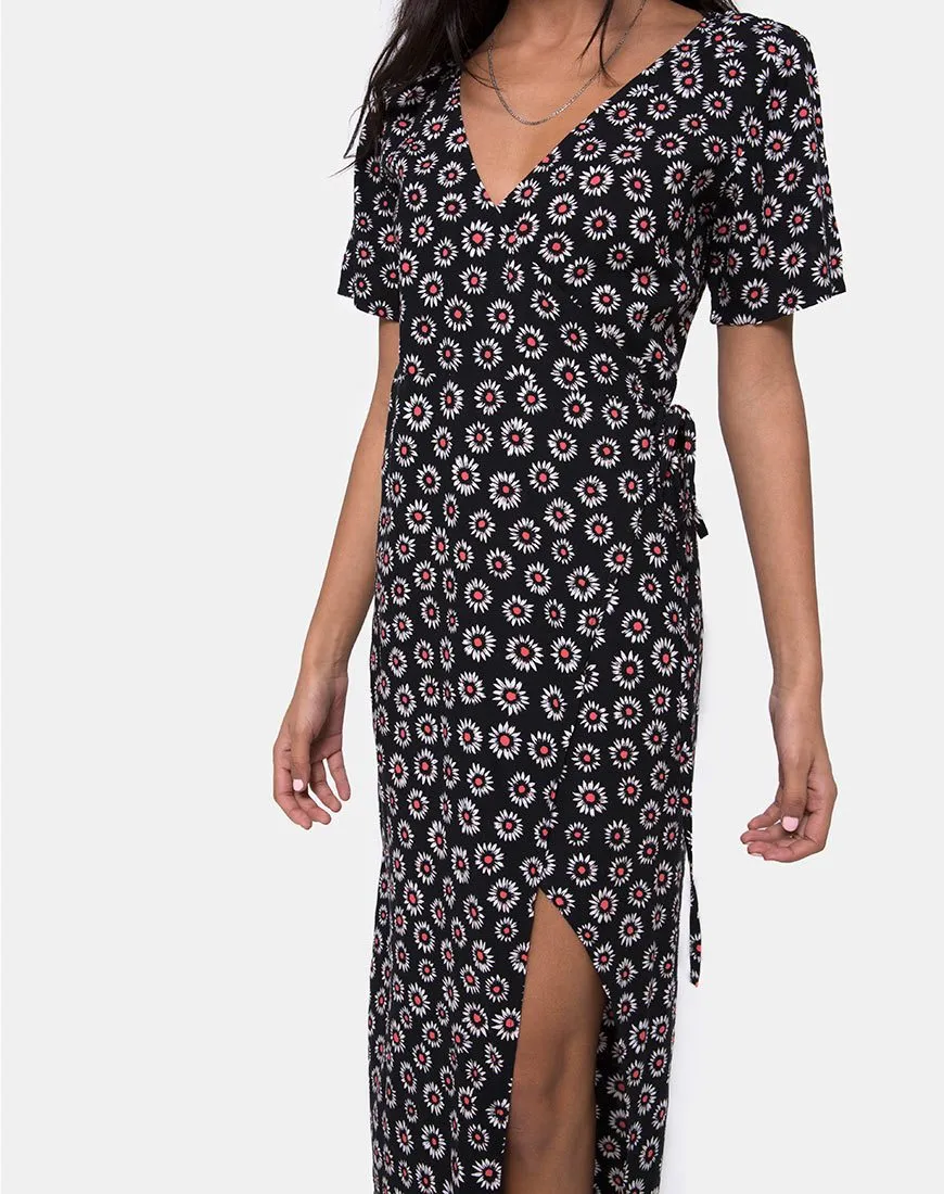 Optimized title: Riva Maxi Dress in Charming Dancing Daisy Print – Elegant Summer Fashion