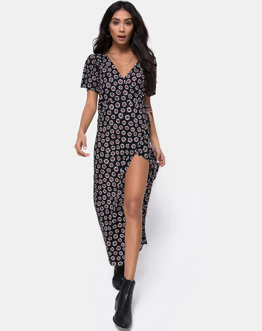 Optimized title: Riva Maxi Dress in Charming Dancing Daisy Print – Elegant Summer Fashion