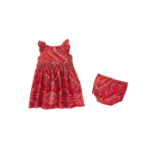 Wrangler Kid's Baby Girls Wrangler Ruffle Strap Babydoll Red Dress